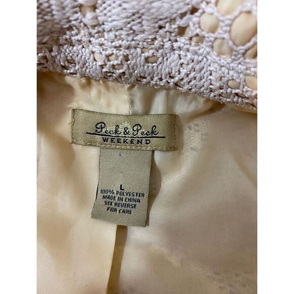 Peck & Peck Lace Overlay Jacket-Size Large - Picture 9 of 9